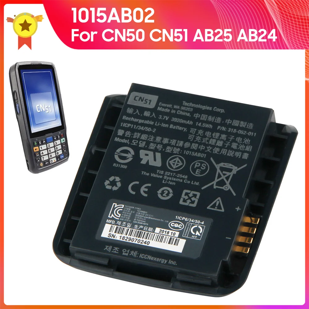 

Replacement Battery 1015AB02 318-052-011 For Intermec AB25 AB24 CN50 CN51 New Battery 3920mAh