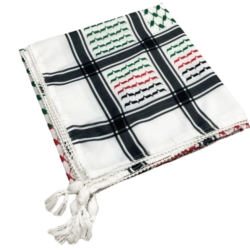 Grand foulard châle pour hommes femmes, foulard tête multifonctionnel unisexe Shemagh, écharpe polyvalente d'extérieur, à