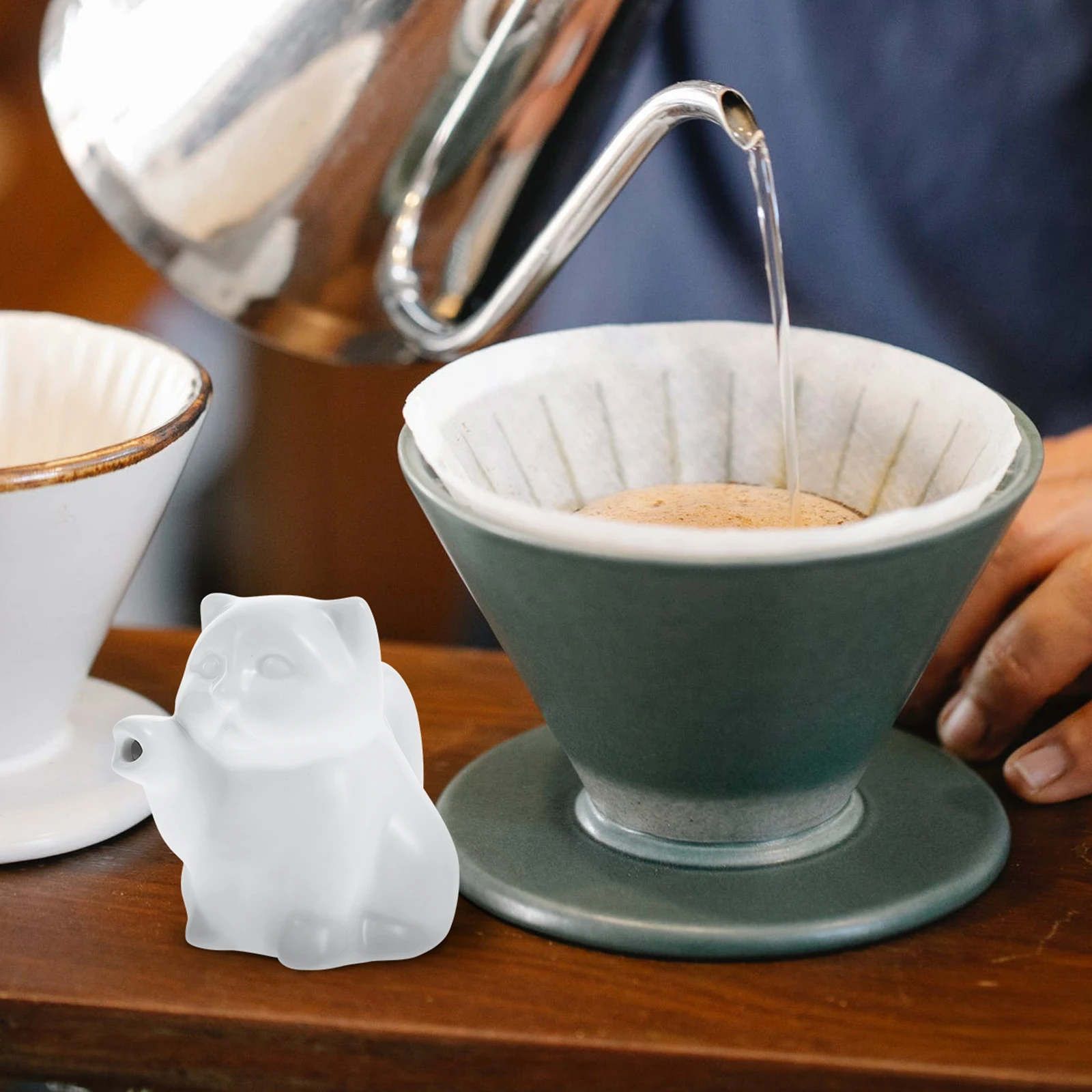 

Ceramic Milk Kettle Animal Shaped Sauce Cup Coffee Pull Flower Jug Smooth Non-Fading Easy Clean for Cafe Dessert Shop Home Use