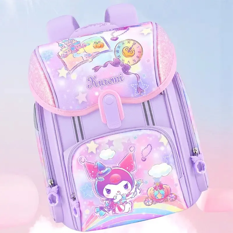 Sanrioed Anime Kuromi Cinnamoroll Cute Children Backpack Pupil Schoolchildren Stationery Schoolbags Cartoon Shoulder Bag Gift