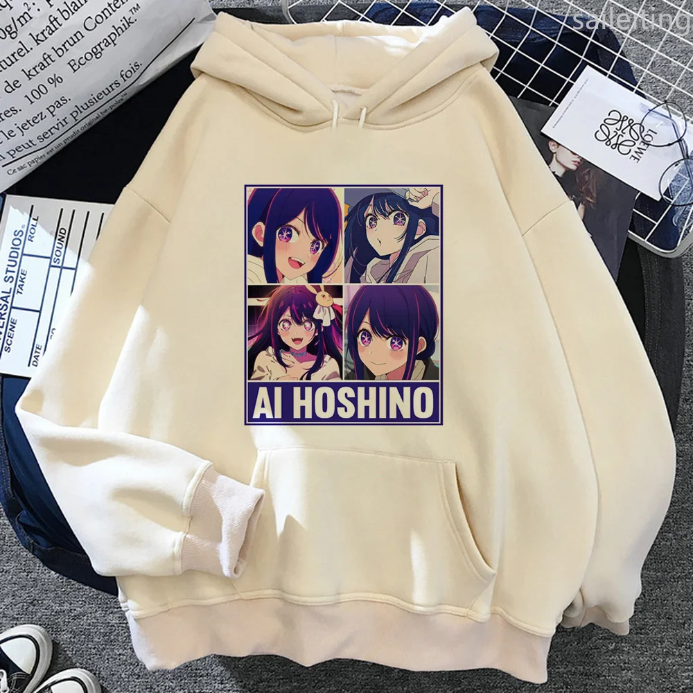 اليابان أنيمي Oshi No Ko Hoshino Ai لطيف الجرافيك المطبوعة المرأة السائدة هوديس البلوز Harajuku البلوز الملابس الجمالية