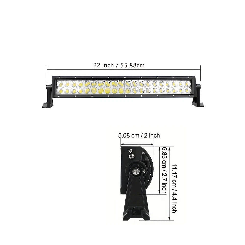 LED Light Bar 22-Inch Flood Combination LED Driving Light Off-Road Light LED Work Light for Boats, Cars, Trucks, SUV, 4x4, ATV LED Light Bar