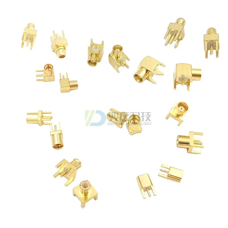 5pcs  MCX-KE-JE female seat right angle elbow female seat MMCX-KWE four pin male RF welding PCB board socket