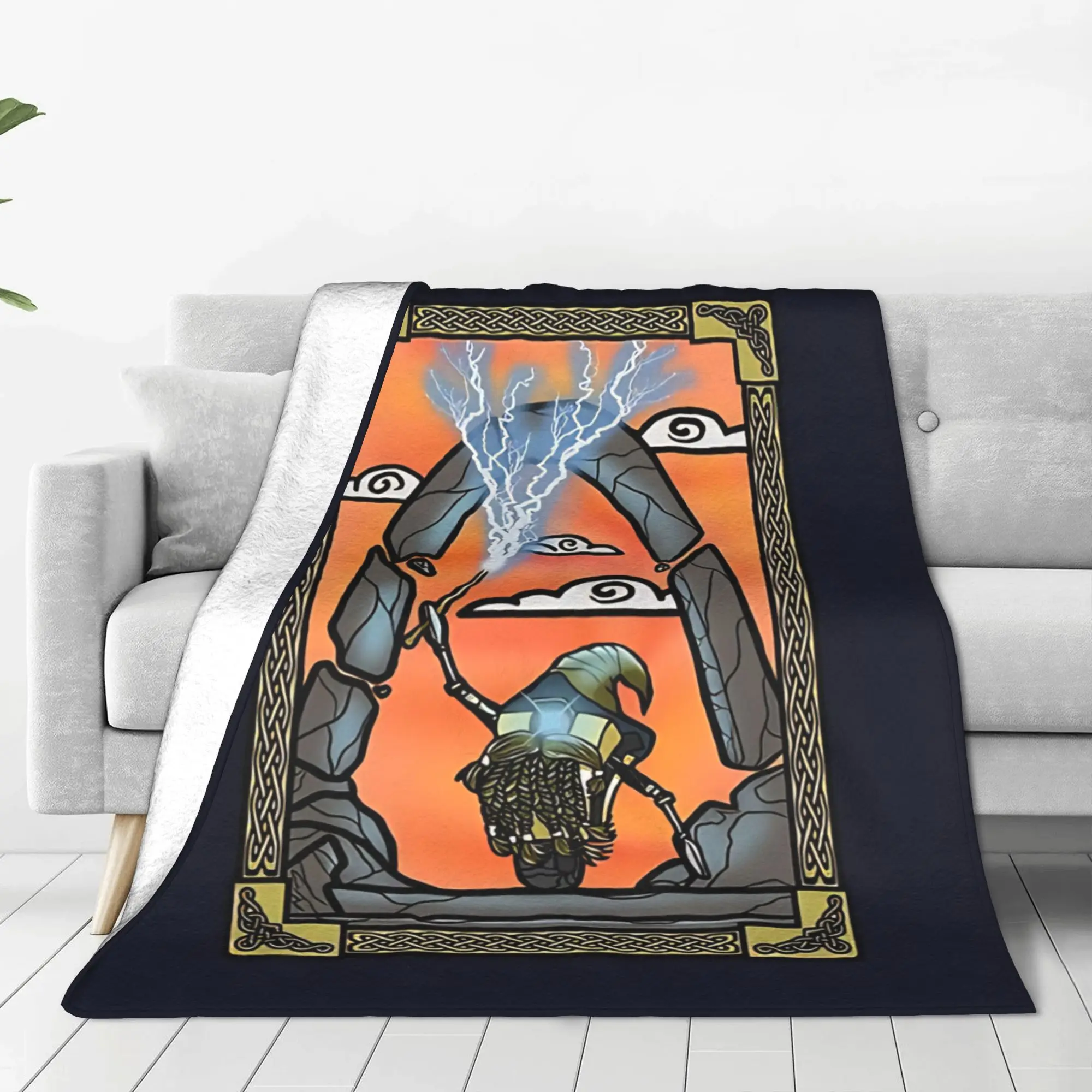 1PC Home Cute Room Decor sepia shooter illustration Blanket Throw Blanket B-Borderlands Novelty Warm Blanket All Season