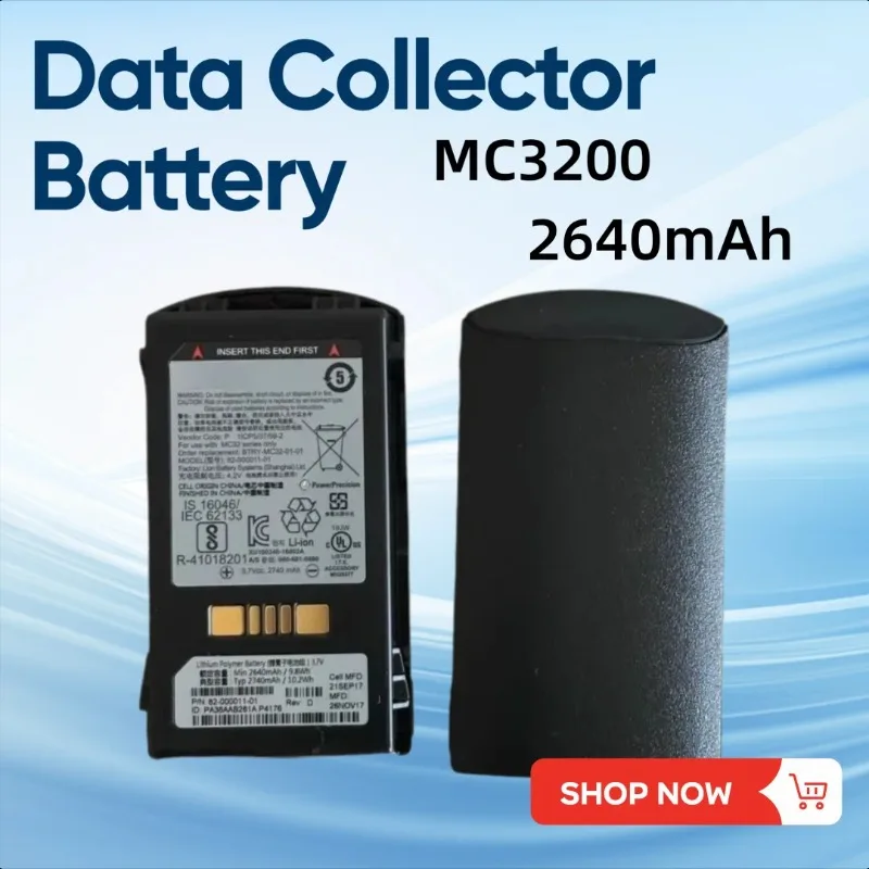 

2640mAh For Symbol MC3200 MC32N0 BTRY-MC32-010182-00001 Data Collector Battery