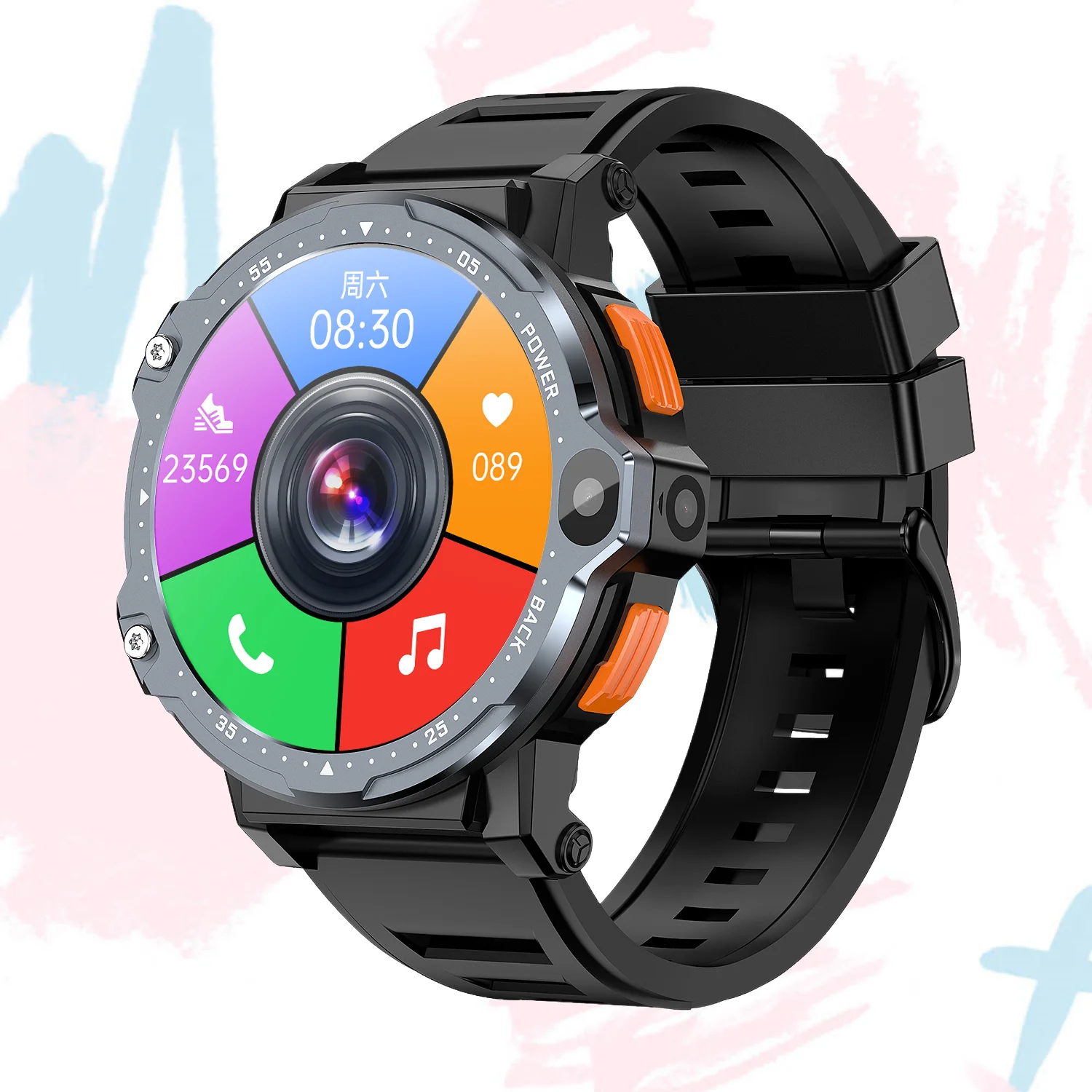 

Смарт-часы 4G Android с SIM-картой, 1,54 дюйма, HD круглый экран, 8 МП, двойная камера, Wi-Fi, GPS, телефонные звонки, умные часы PK MT27 A5