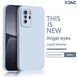 Camera Protection Phone Case for Xiaomi Poco X3 GT X3GT 5G Soft Liquid Silicone Angel Eyes Shockproof Cover Original Matte Funda