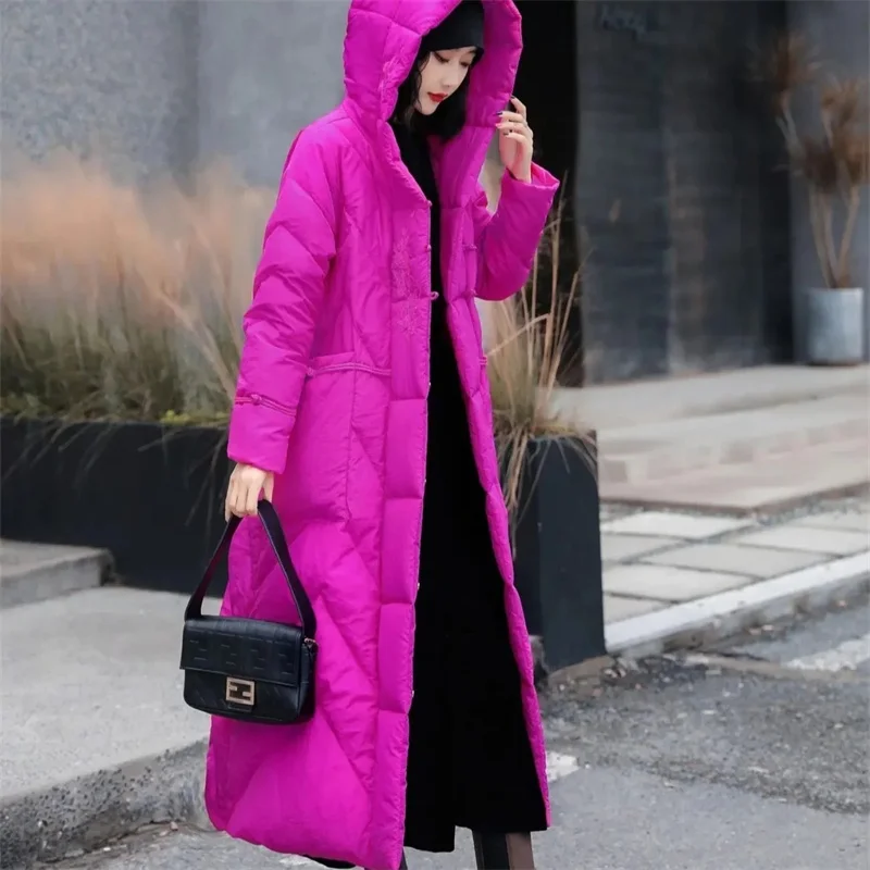 ダウン綿パッド入りジャケット女性パーカー 2025 冬の新しいフード付きミッドレングスポケット厚い暖かい綿の服ルーズオーバーコート