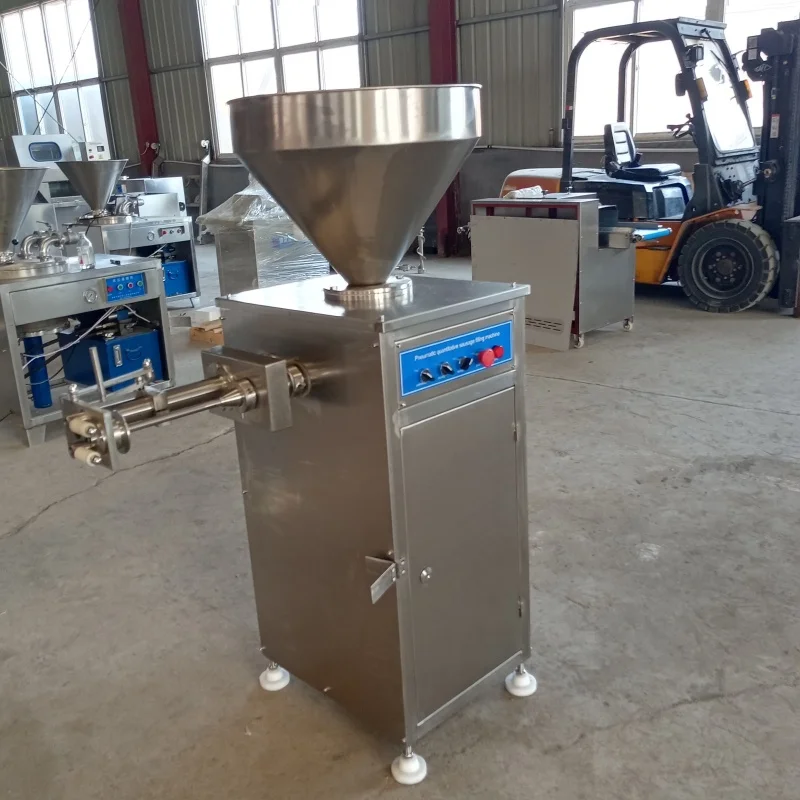 Automatic Pneumatic Kink Enema Sausage Twist Make Fill Stuffer Meat Fish Seal Machine Sausage Making Stuffer Filling Machine