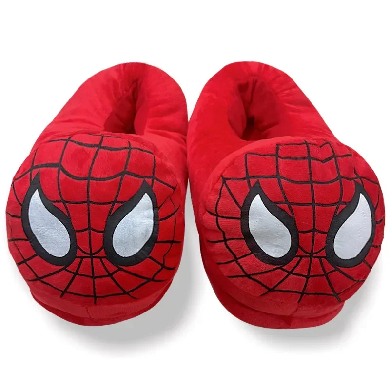 Marvel The Avengers Spiderman creative cartoon winter velvet thickened funny home bag and cotton slippers can be worn outside