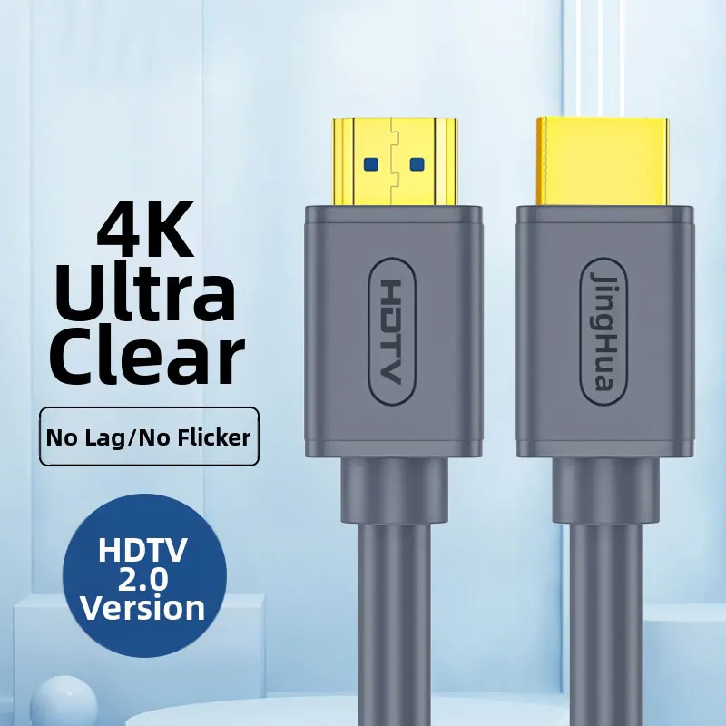 Cable DVI JINGHUA 4K@60Hz, Cable DVI de Alta Velocidad Chapado en Oro con Núcleo de Cobre Puro, Sin Parpadeo ni Retraso para TV, Monitor, Juegos, PC