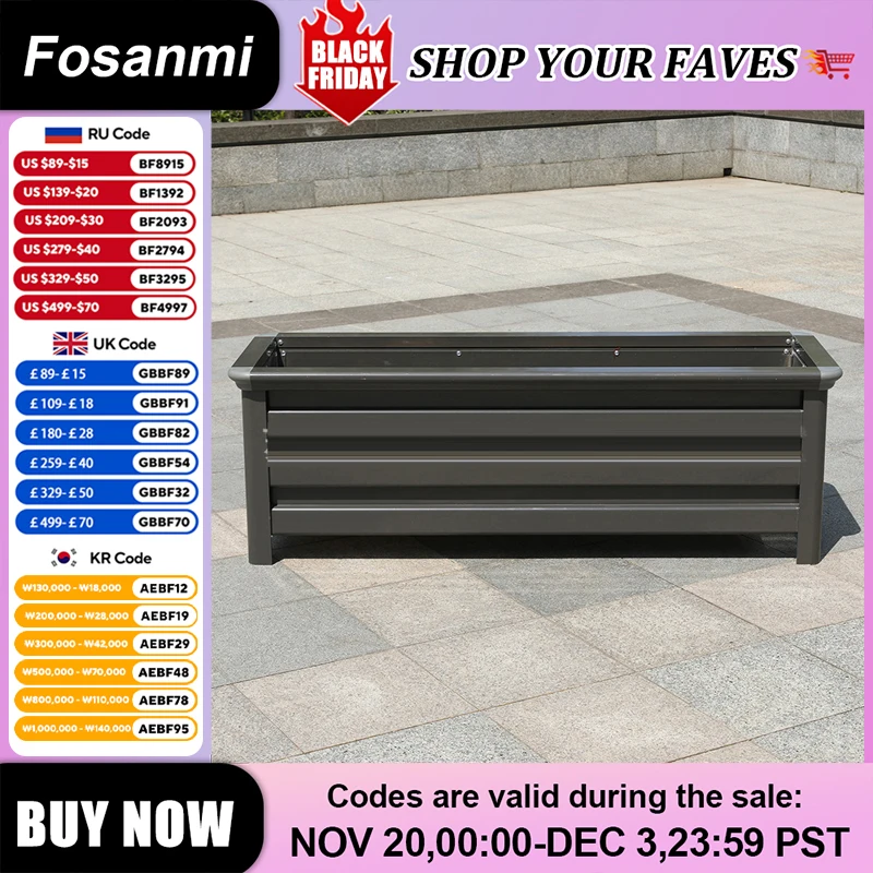 

Aluminum Alloy Flower Box Flower Pot Sets Assembled Reusable Square Flower Grow Pot Home Courtyard Planting Planters Equipment