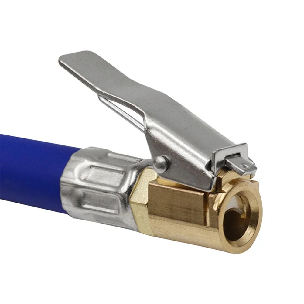 Car Tire Inflator Hose Portable Tire Inflation Extension Tube Flexible Tyre Air Compressor Pipe Thread Nozzle for Car Automobile