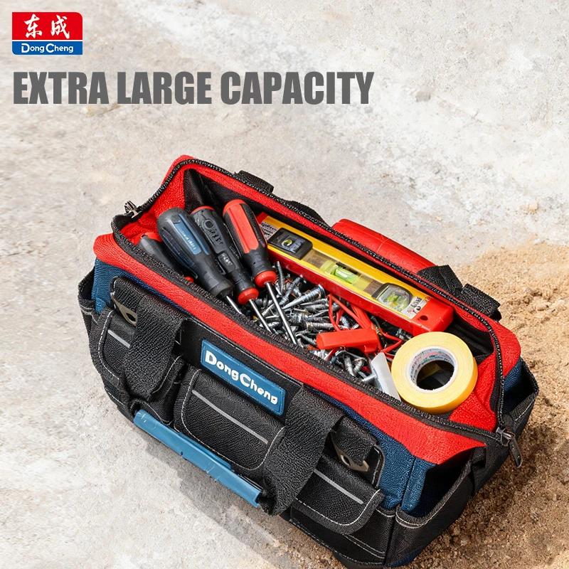 Electrician Tool Bag 1680D Oxford Cloth with Rigid Plastic Base Waterproof Wear-Resistant High Capacity Storage bags