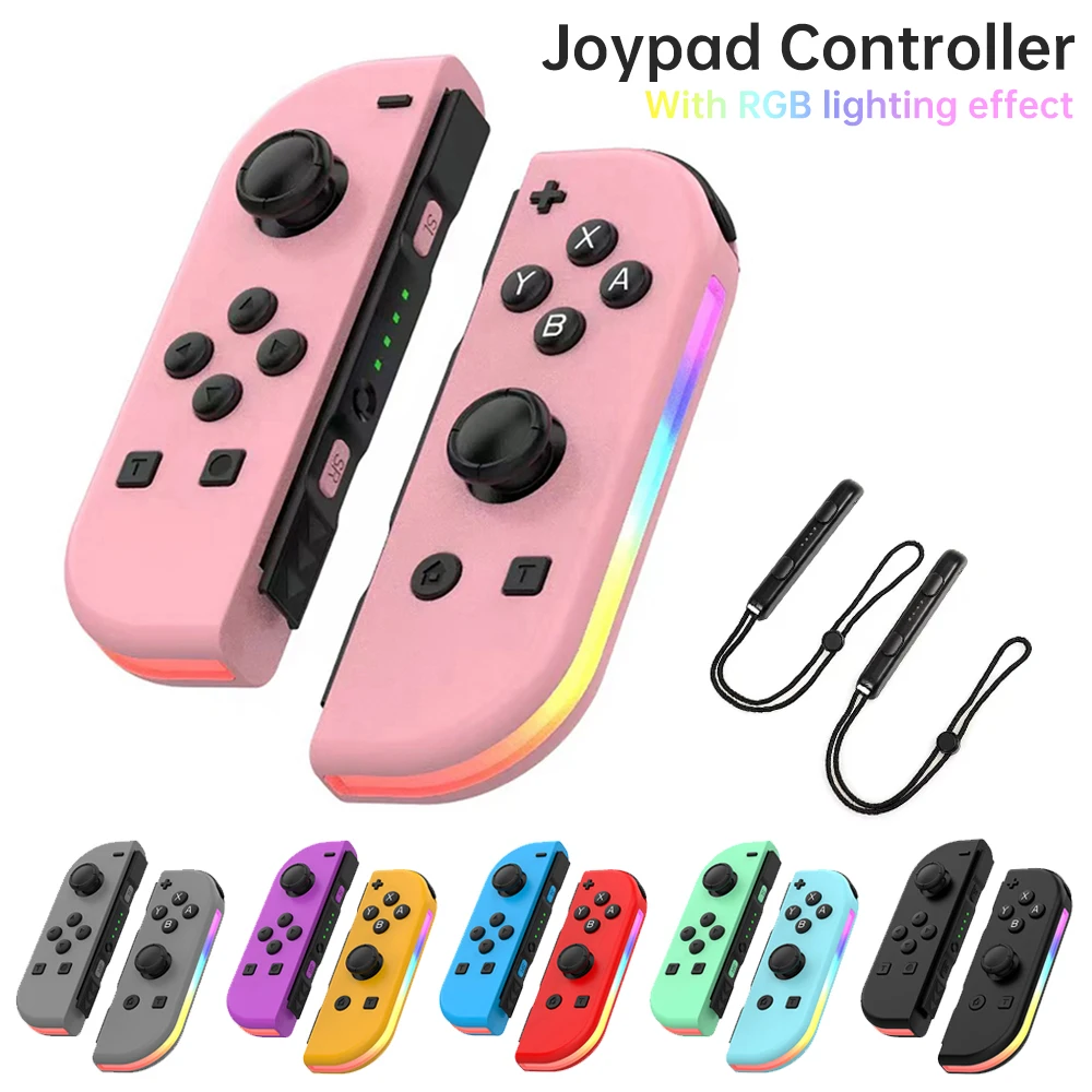 18 Styles JoyCon Glowing LED Gamepad Controller BT 5.2  Wireless Joystick For Nintend Switch/Oled/Lite Joypad With Wake-up