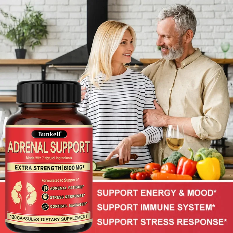 7-in-1 Adrenal Support Supplement - Concentrated Ashwagandha, Ginseng, Rhodiola Rosea - Healthy Stress, Immunity, Energy & Mood