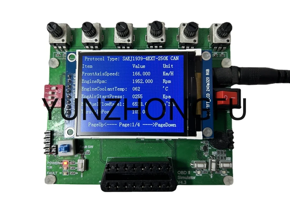 0.96 calowy ekran OLED obsługuje J1939 pojazd OBD symulator/ECU Emulator