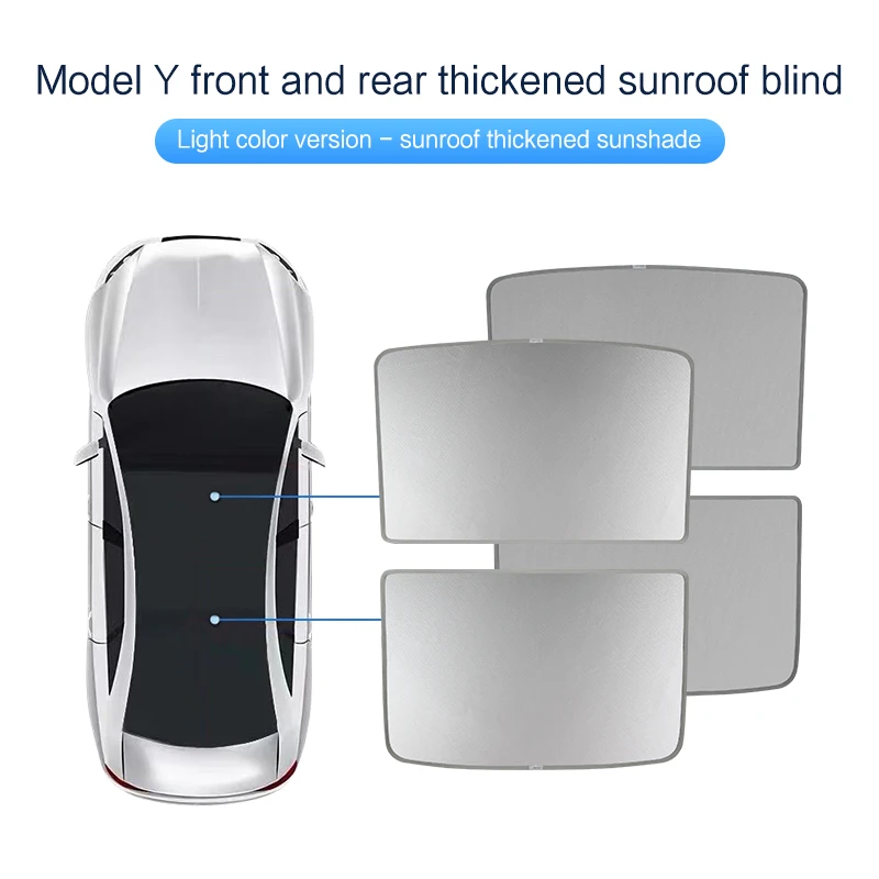 HUWEI Upgrade addensato Ice Cloth parasole tetto in vetro parasole per Tesla Model 3 Y Car 2021-2023 anteriore posteriore tetto apribile lucernario