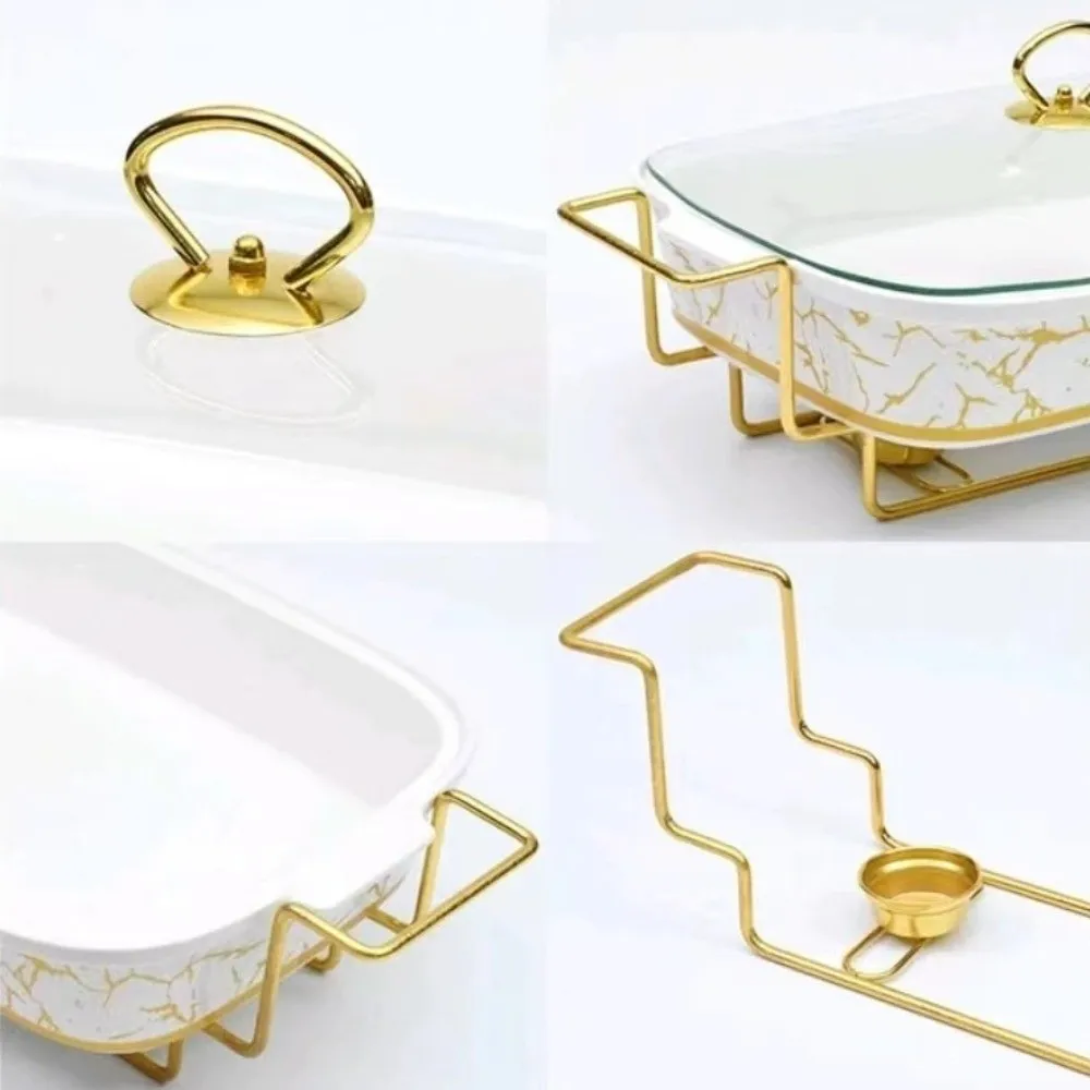 

Скандинавский керамический подогреватель еды, 12/14/16 дюймов, прямоугольный ресторанный суповый горшок, изоляция с крышкой, жаровня, запеканка, сервировочный шведский стол