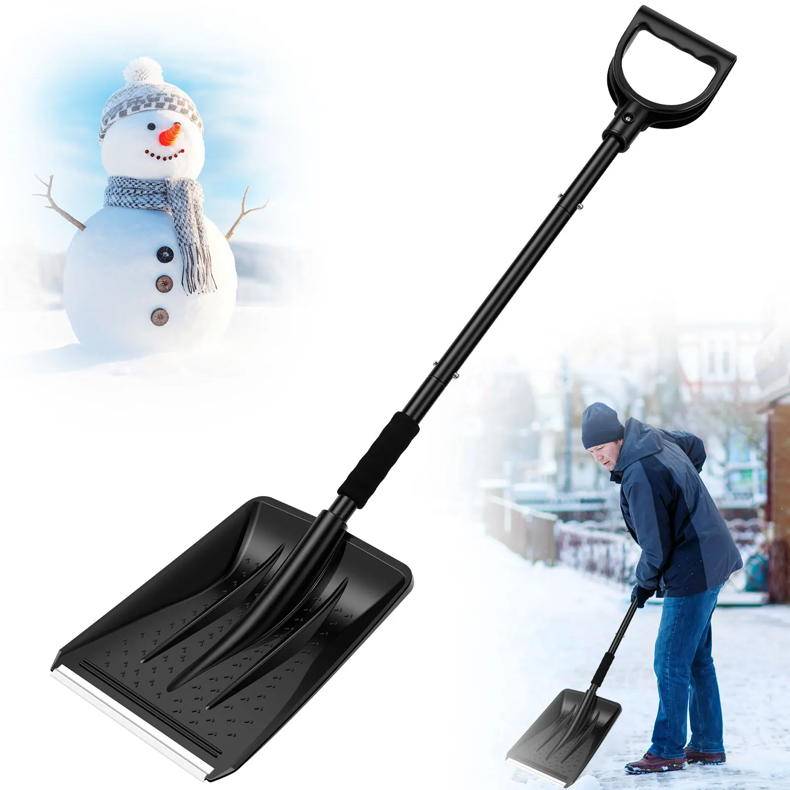 

Портативная автомобильная лопата для снега, съемная лопата для удаления снега, ручная ручная аварийная лопата, инструмент для очистки снега на открытом воздухе