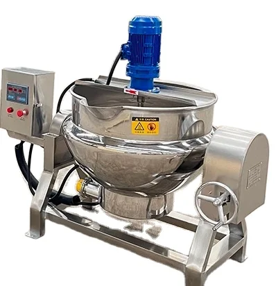 

50 to 1000 Liter Gas Heating Electric Jacketed Kettle Cooking Double Steam Jacketed Kettle Industrial Cooking Pot