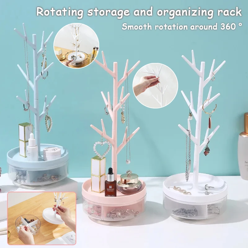 

Настольная подставка-органайзер для украшений в форме ветви: для ожерелий, браслетов, серег. Прочная многофункциональная подставка-дерево. Подарок для дома.