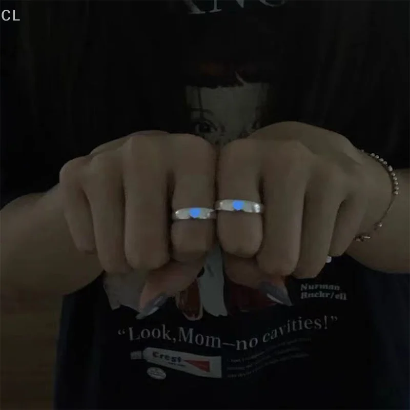 خاتم قلب مضيء مبتكر، قابل للتعديل مريح، هدية مثالية لعيد الحب له ولها