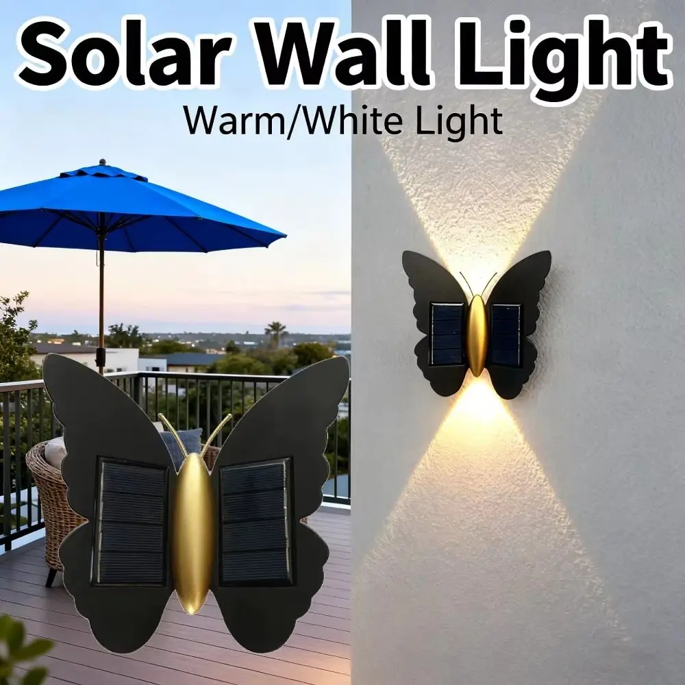 

Butterfly Shaped Butterfly Solar Wall Light Motion Sensor Solar Powered LED Induction Lamp Automatic Operation