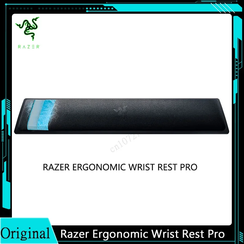 Эргономичная подставка для запястий Razer Pro для клавиатур Full-104, охлаждающий гель, противоскользящая резиновая основа