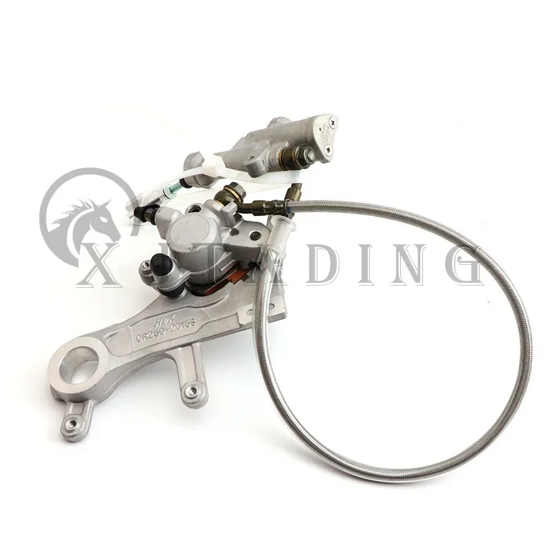 Motorcycle Rear Brake Caliper Master Cylinder Pump With Oil Hose For Honda CR125R CR250R CRF250R CRF450R CR CRF 125 RX 2002-2019