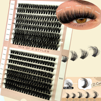 16 Rows 5D Fluffy Cluster Lashes 60D/80D/100D Mix Natural Thick Eyelash D/DD Curl Individual Lashes 10-20mm DIY Lash Extensions