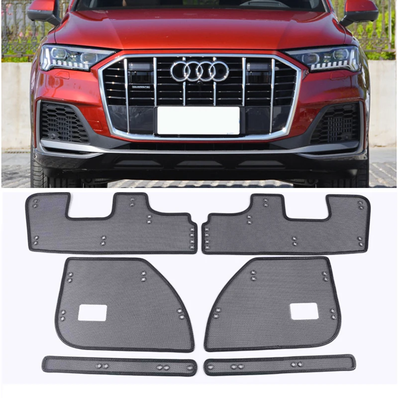 Car Front Grill Mesh Head Engine Protector Cover Anti-insect for Audi Q7 2020 2021 2022 2023 2024 Quattro Accessories Auto Kit