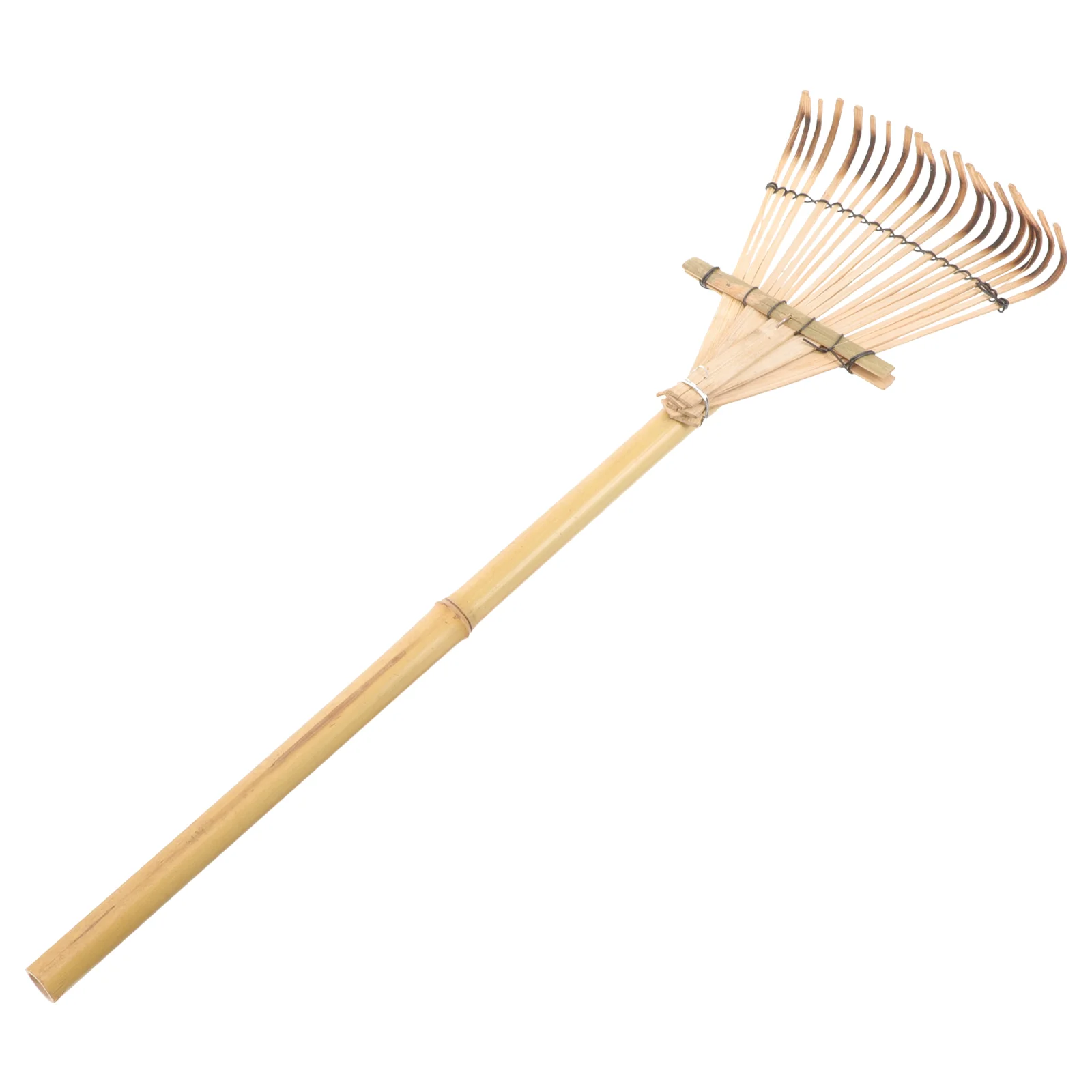 Rake Exported to Japan Bamboo Cuttable Garden Tool Soil Loosening Hand Wood Shrub Rakes for Lawns Statue Leaves Child