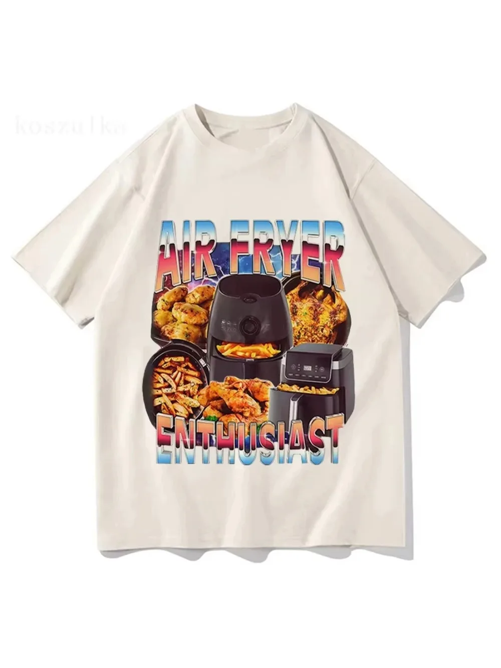 T-shirt drôle pour les passionnés de friteuse à air, motif de cuisine, t-shirt vintage à manches courtes, mode Harajuku Kawaii, vêtements pour femmes Y2K