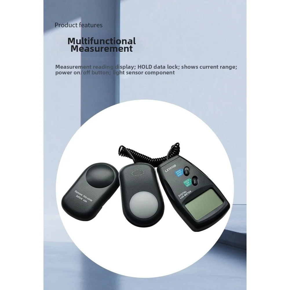 

Convenient Portable Illuminance Meter Luxometer Luminometer Digital Lux Meter Accuracy 4 Rdg 0.5 FS Range 1-50000 Lux