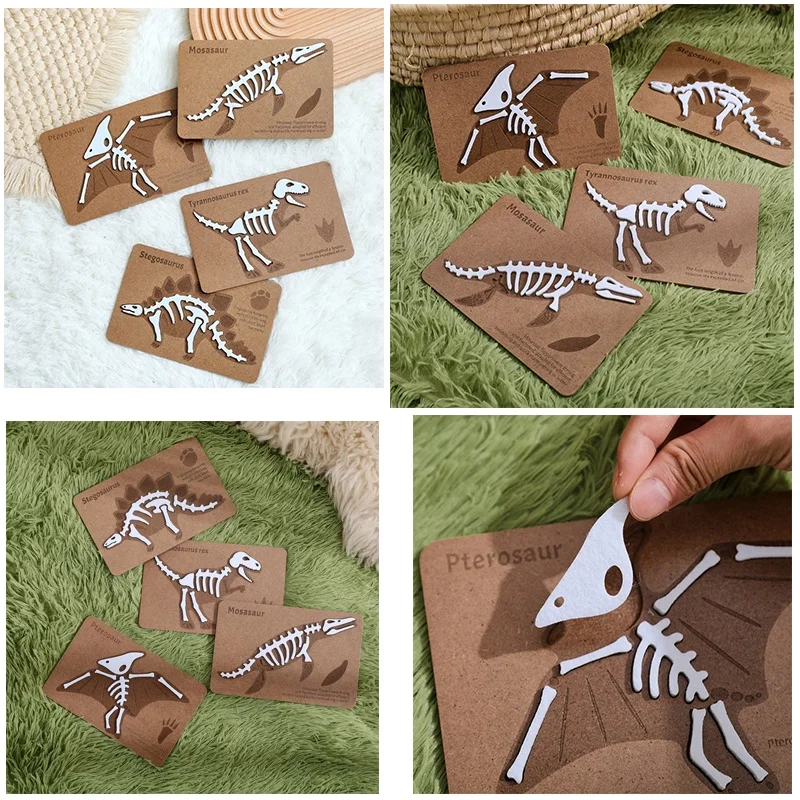 Jouets Montessori pour bébé et mère, jouets fossiles de dinosaures, Super adaptés aux petits explorateurs pour simuler les os de dinosaure fossiles