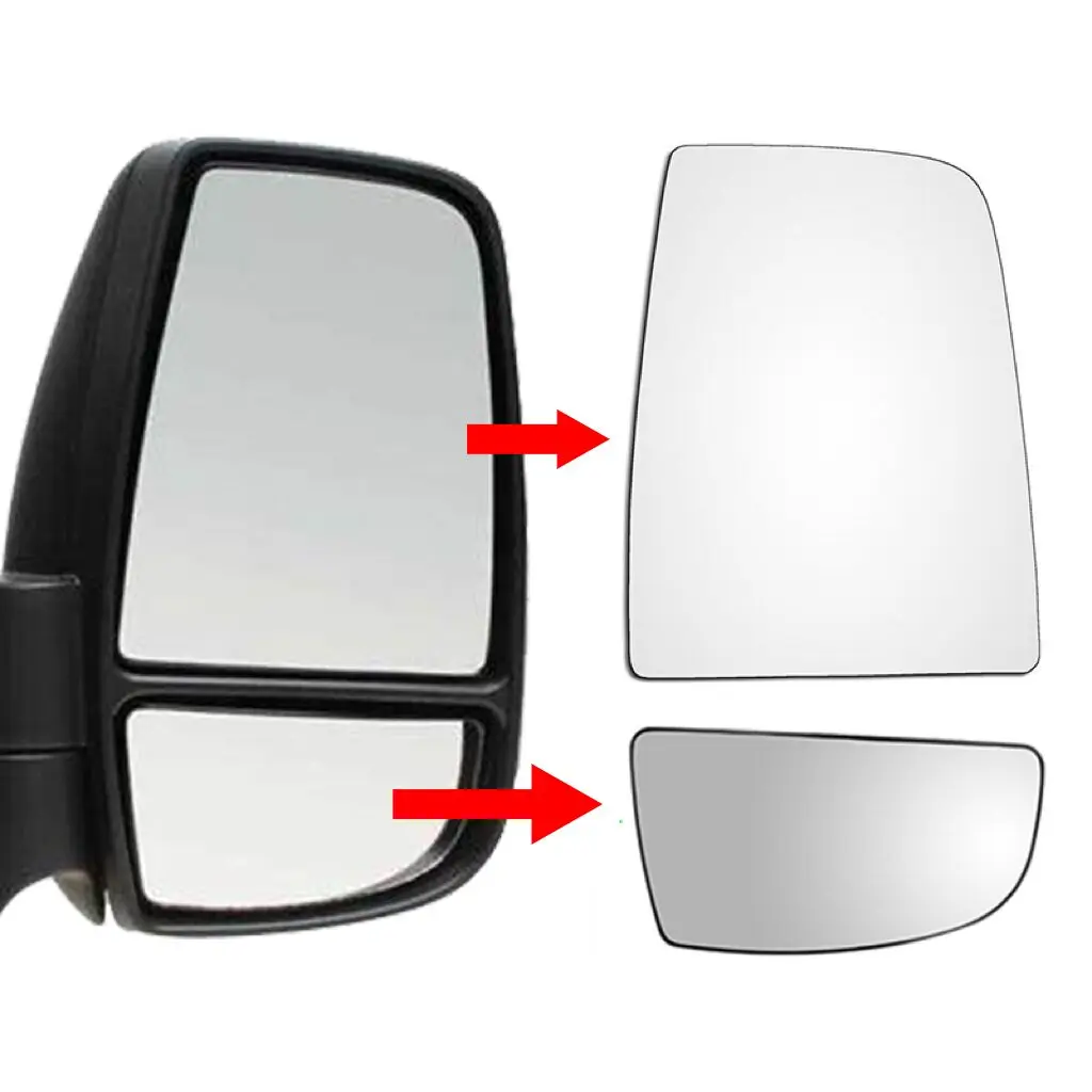 For Ford Transit MK8 Unheated Car Rear View Mirror Glass  2014 2015 2016 2017 2018 2019 2020 Left/Right RearView Wing Lower