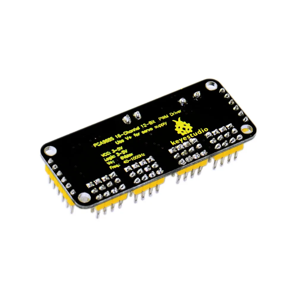 Keyestudio 16-Channel 12-BIT PWM/Servo Driver - I2C Interface For Arduino With A Clock Completely Free Running Driver