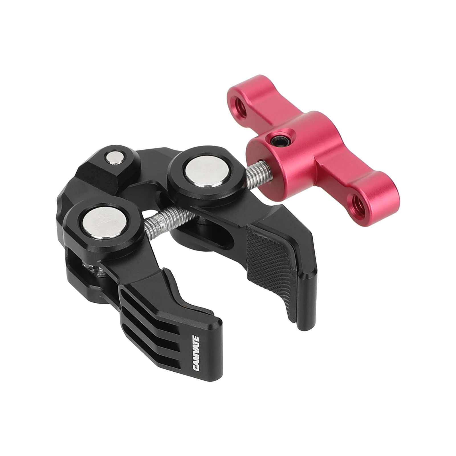 SZRIG Super Crab Gripper Clamp With Red T-Tightening Thumb Lever C-clamp For DSLR Monitor Light Rod Tripod Leg Pipe Accessories