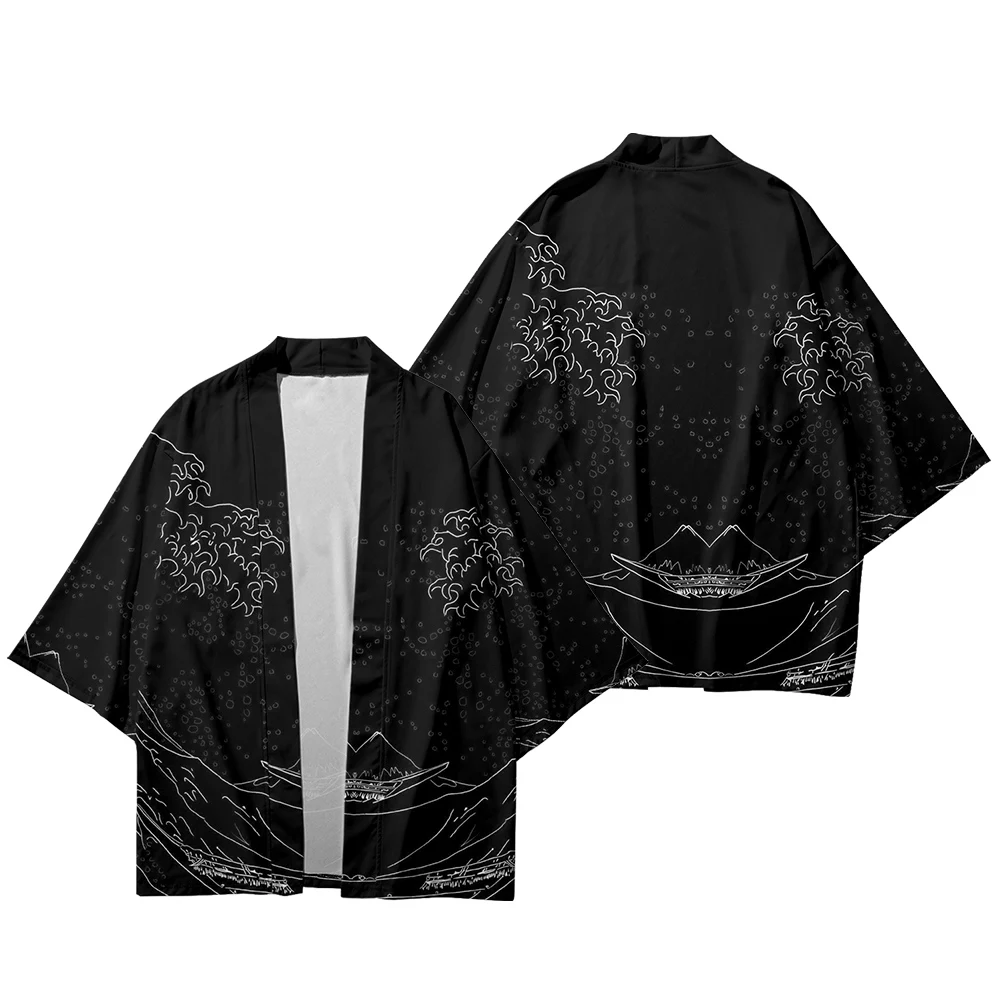 Sommer Kimono Cosplay Hawaii Hemd Männer Frauen Mode Strickjacke Retro Kimono Yukata japanische Kleidung Strand Bade mäntel Haori