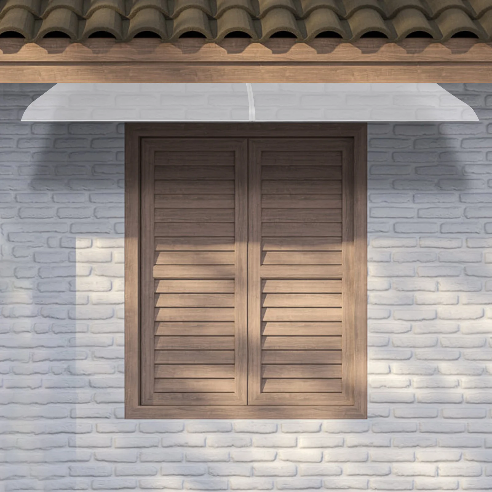 Klare Regenschutzabdeckung, rostbeständige Fenstermarkise, Regenschutz, Vordertürüberdachung für Fahrradunterstände/Gazebos/Traubengrabben – Detail 1