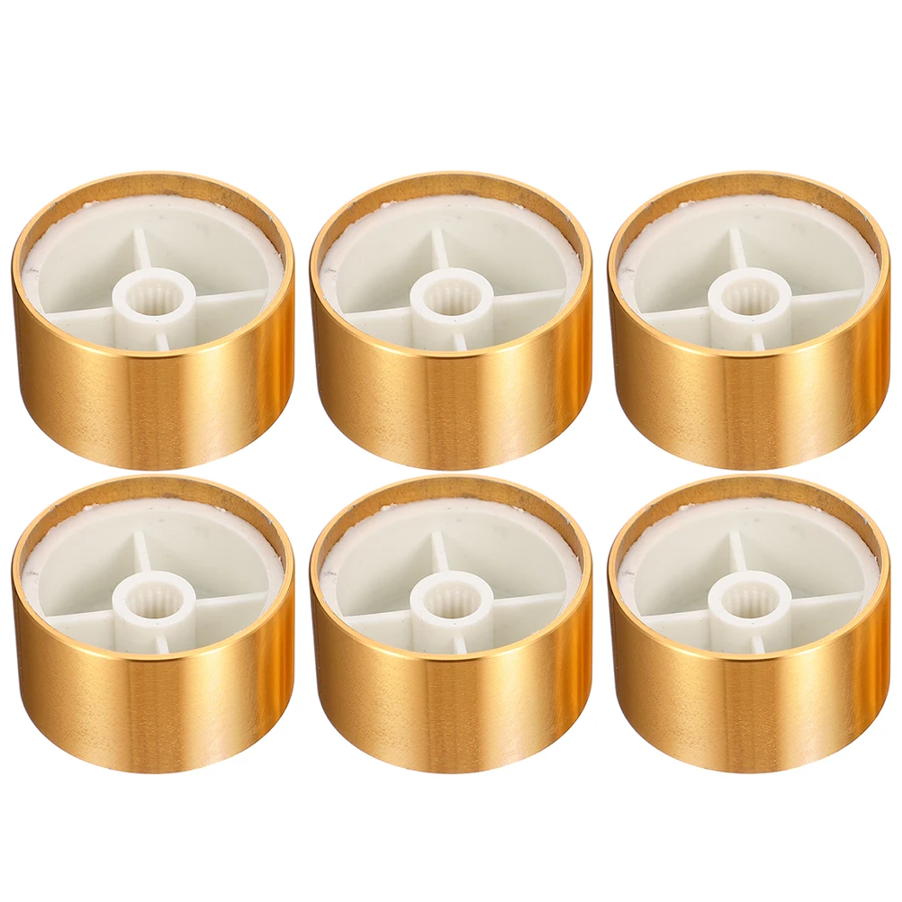 

6 Pcs Guitar Knob Control Potentiometer Button Electric Parts Knobs Golden Volume and Tone Cap