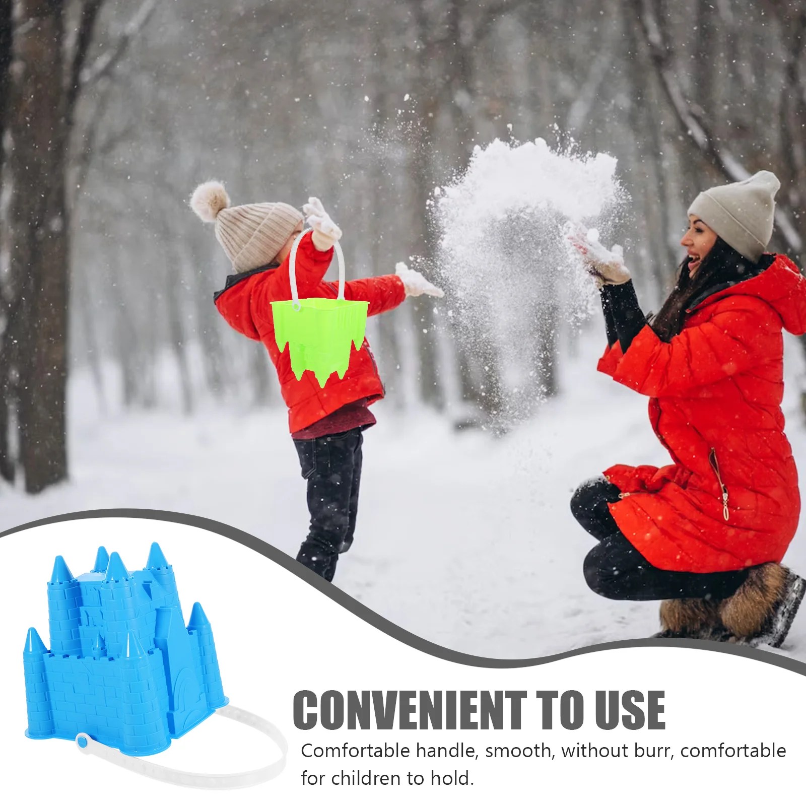 Clipe de bola de neve ferramenta de remoção de inverno brinquedo globos lama pás de plástico praia colher de areia ao ar livre crianças pá criança