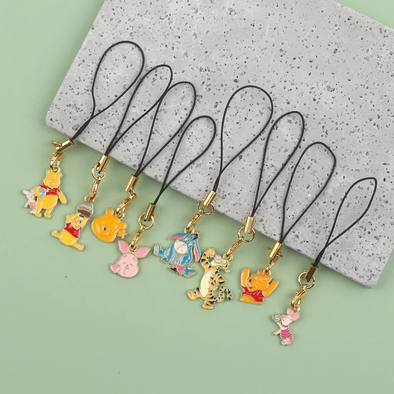 Cute Cartoon Winnie The Pooh Pendant Student Children Bag Mobile Phone Pendant Disney Keychain Christmas Halloween Birthday Gift