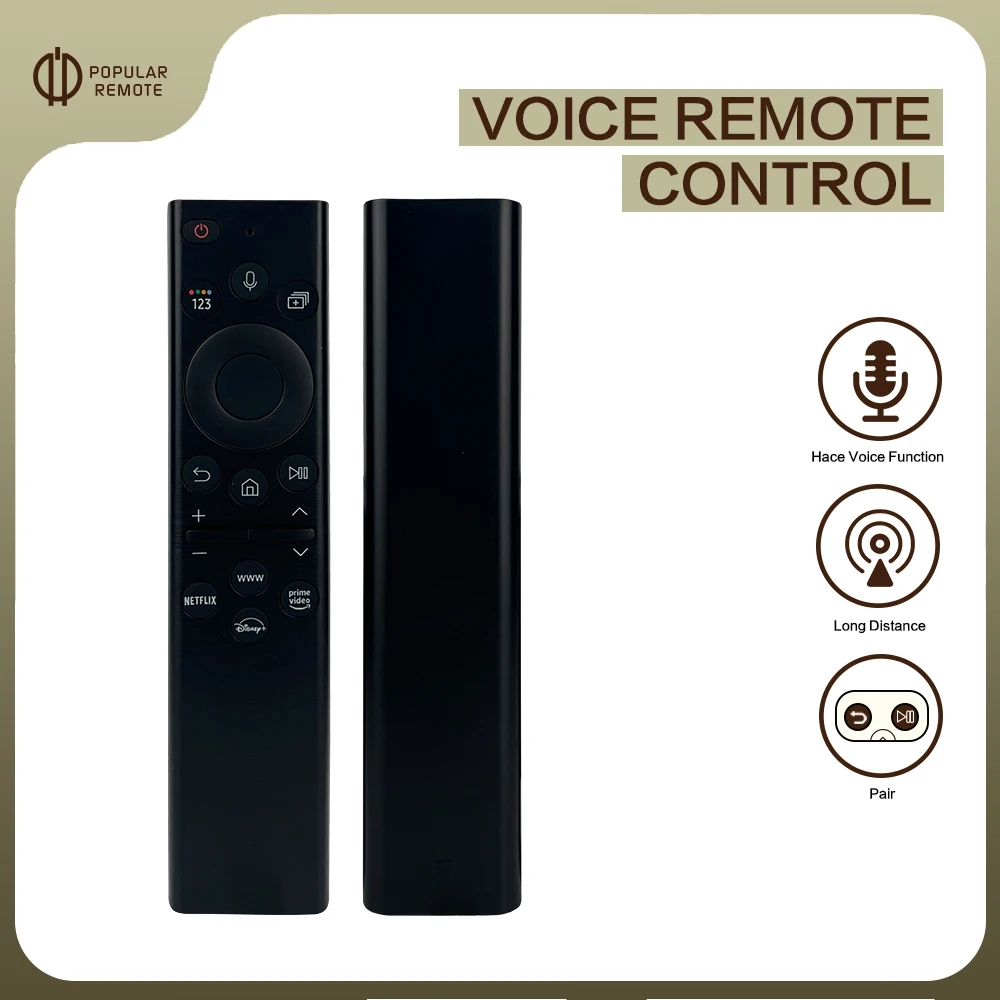 BN59-01385D Voice Remote Replacement Control for Samsung Smart TVs Compatible with Neo QLED Frame Crystal UHD Series NO Solar