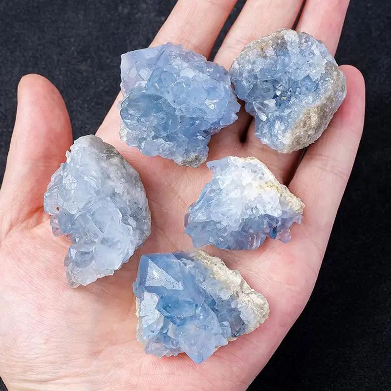 Blue Crystal Cluster Natural celestite meaningful home collection decor creative upgraded Natural Kyanite Ornament Specimen