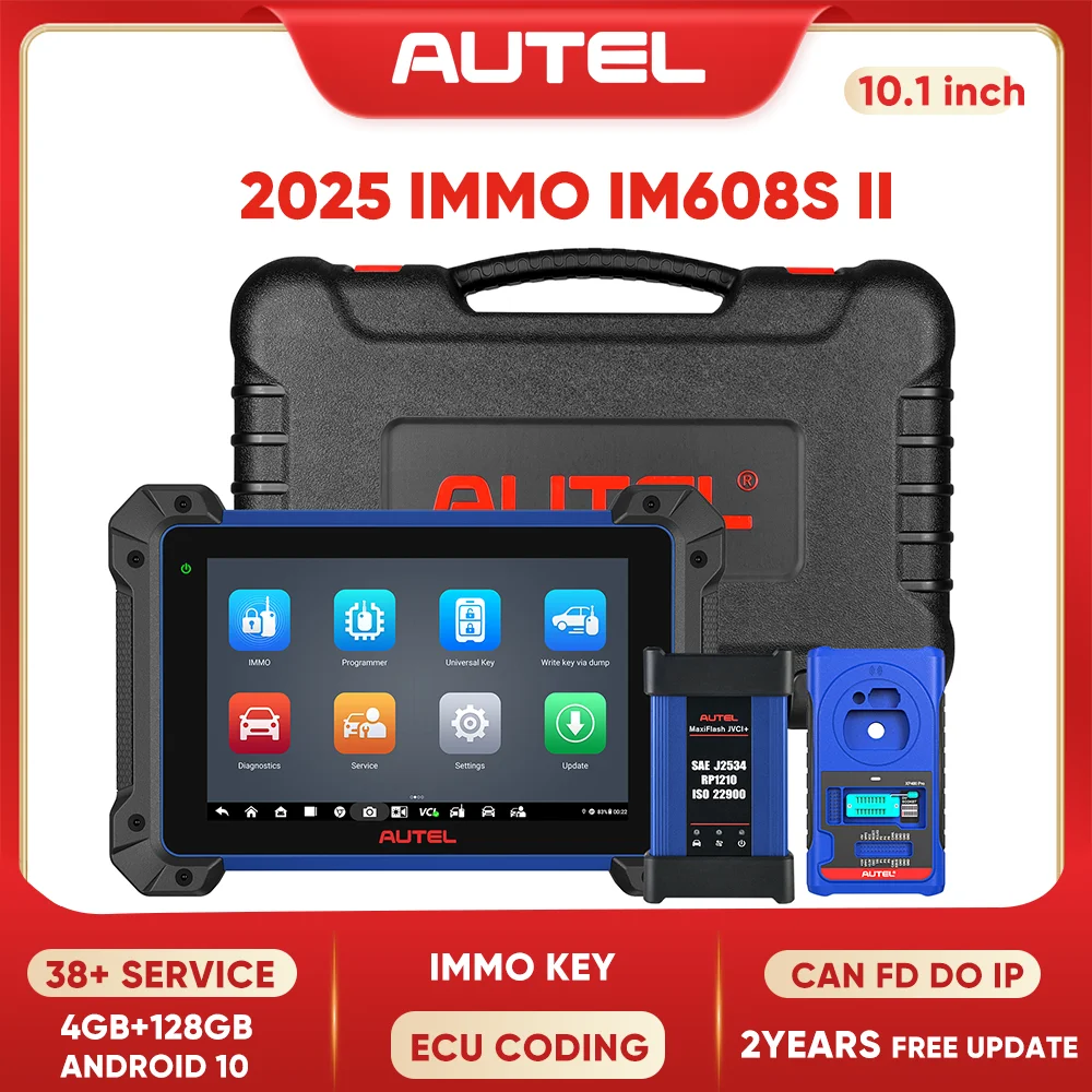 Autel MaxiIM IM608 II Pro IM608S II XP400PRO IMMO Инструмент для программирования ключей 4 ГБ + 128 ГБ Автомобильный диагностиче