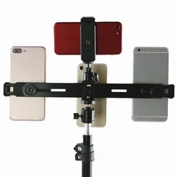 Wielofunkcyjny stojak na telefon komórkowy 1/4 uchwyt do statywu 3-pozycyjny uchwyt do klipsa wideo na żywo Selfie Stick Smartphone Camera Monopod