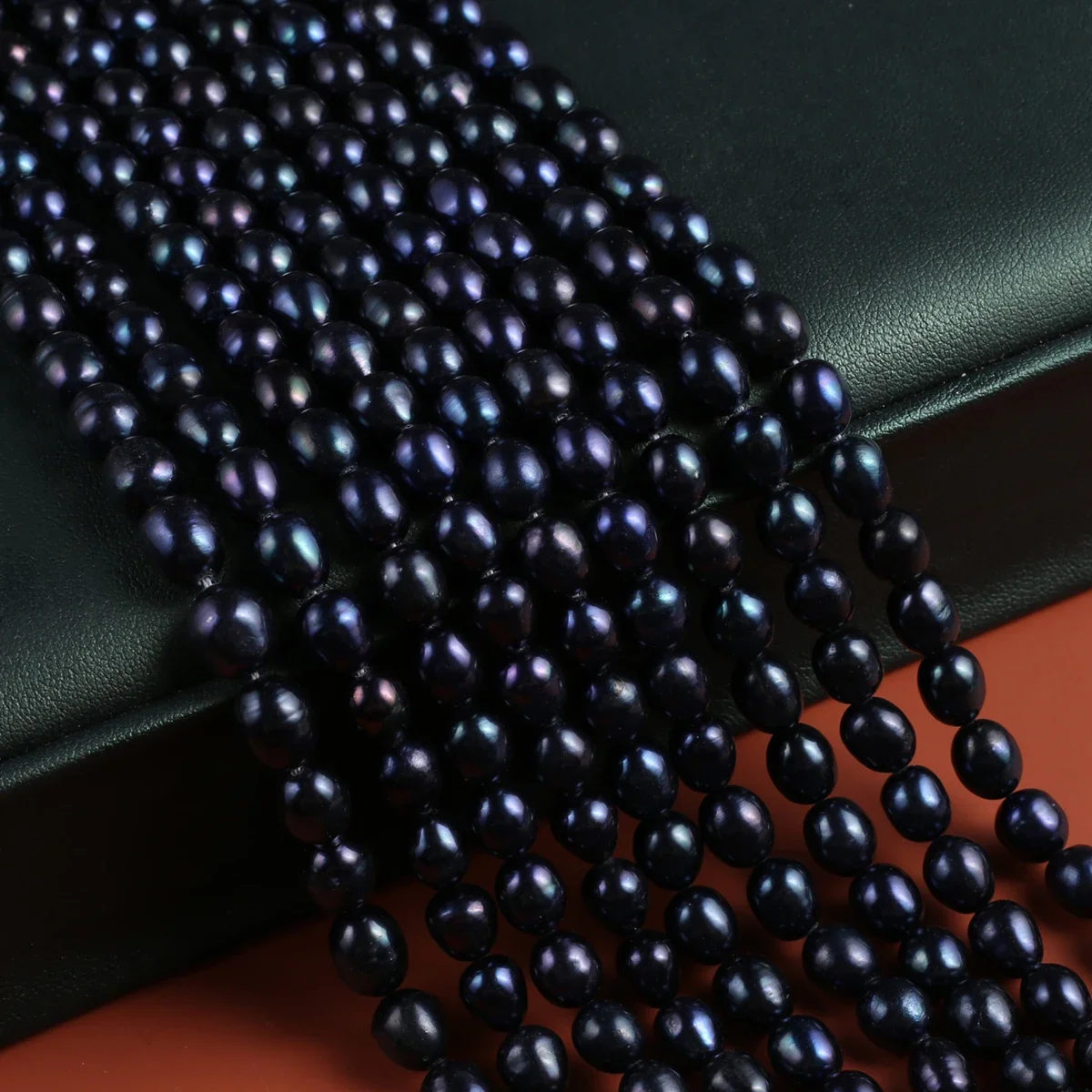 Natural Pearl Black Rice-Shaped Beads Delicate Shape Cool Appearance For DIY Jewelry Making Handmade Bracelet Necklace