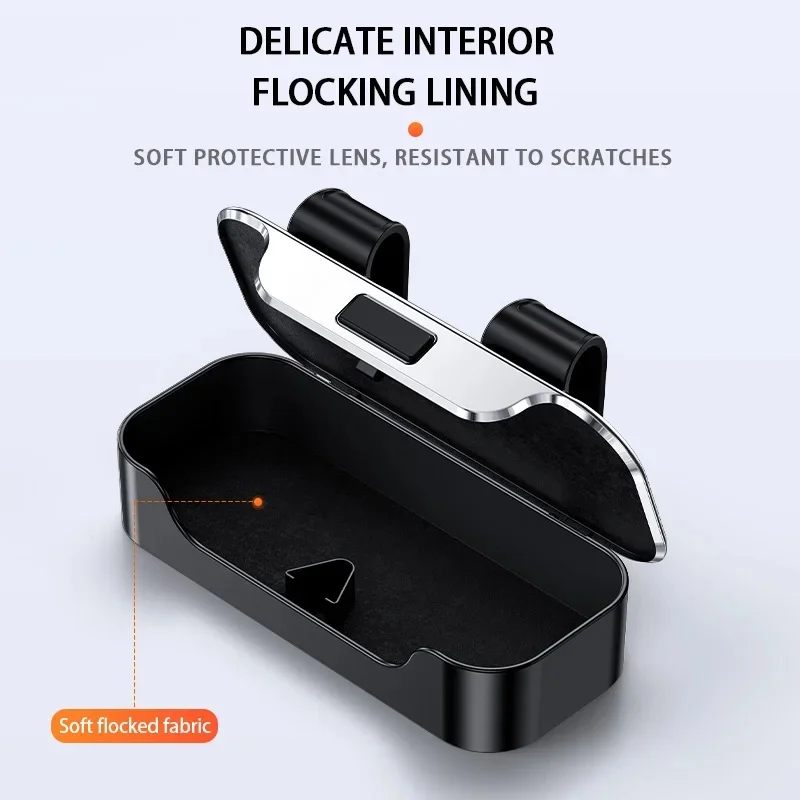Auto Sun Visor Glasses Case Shockproof Eyeglasses Storage Box For Chery Omoda C5 Tiggo 4 Pro Tiggo 7 Jaecoo J7 J8 Jetour Interio